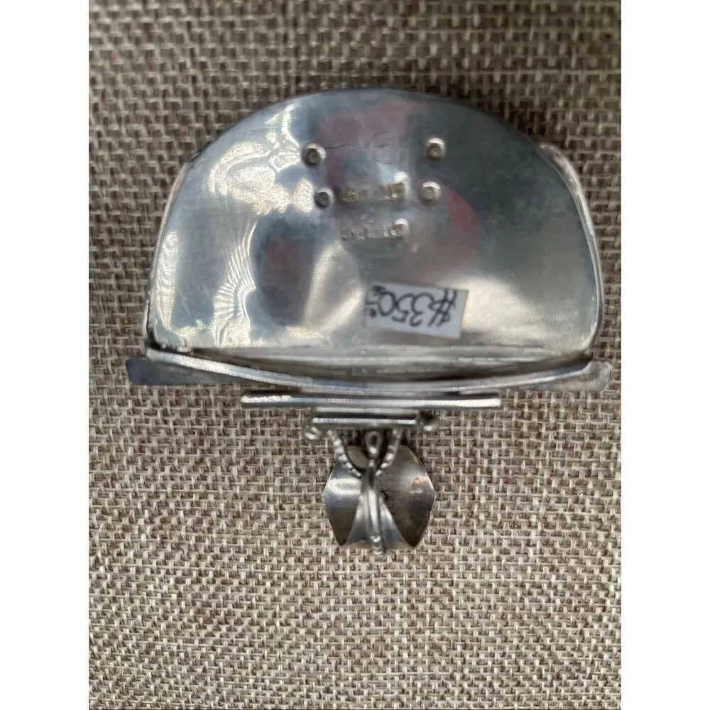 Vintage Native American Zuni Sterling Silver Sunburst Pendant/Brooch – Mother of